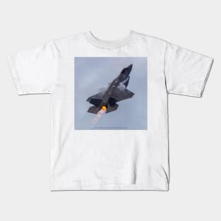 F-35 Afterburner & Vapor Climb At Dusk Kids T-Shirt